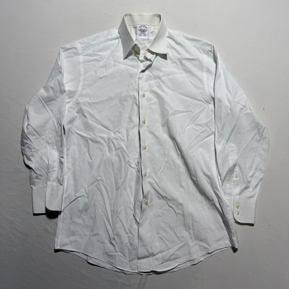 Brooks Brothers Regent Mens White Dress Shirt 16-33 Egyptian Cotton USA